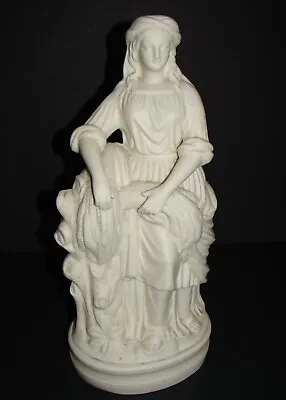 Buy Antique 19th C English Parian Ware Figurine - Woman Holding Sheaves Of Wheat 13  • 216.86£