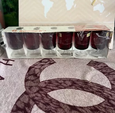 Buy Vintage Luminarc Suede No.4 Set Of Six Glasses Boxed Red 70s Retro • 27.50£