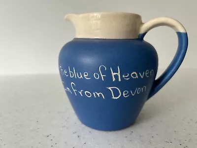 Buy Vintage Devon Ware Blue Jug  Like The Blue Of Heaven, I'm From Devon  11cms High • 10£