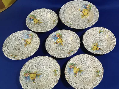 Buy Vintage Set Of Seven Alfred Meaking Dessert Bowls • 50£