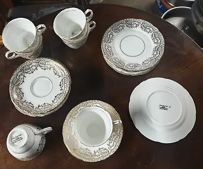 Buy Set Of 6 Royal Stafford Bone China Tea Cups, Saucers And 7  Plates • 20£