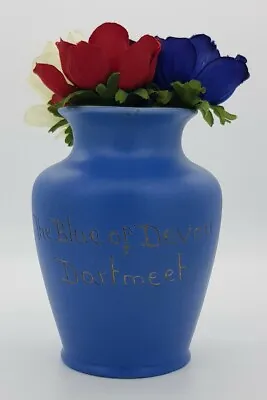 Buy Vintage Devonmoor Art Pottery Vase   The Blue Of Devon Dartmeet  C1950s. • 15£