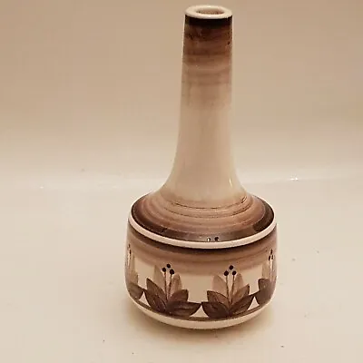 Buy Jersey Pottery Vase Bud Vase Brown Vintage (BC) • 3.50£