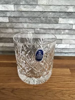 Buy 5x Royal Doulton Lead Crystal Georgian Tumbler Glass Whiskey Gentleman Wedding • 25£