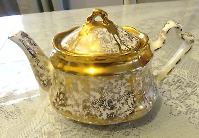 Buy Beautiful Vintage Arthur Wood Gold Gilded Teapot, Made In England, #4341 • 57.63£