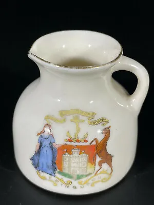 Buy Crested Ware Jug By A & S Arcadian China Stoke On Trent Crest Of Edinburgh • 1.50£