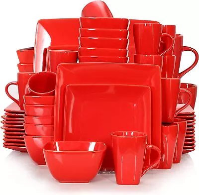 Buy Vancasso 48pc Dinner Set Porcelain Square Dinnerware Plate Bowl Service For 12 • 169.99£