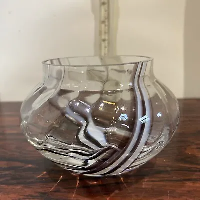 Buy Small Caithness Glass Bowl , Black & White  • 8£