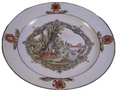 Buy Antique 18thC Meissen Porcelain Hausmaler Scenic Plate Porzellan Teller Scene • 2,054.79£
