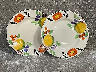 Buy Vintage Pair Of Decorative Plates Ivory Ware Hancocks Hand Painted Floral • 29.99£