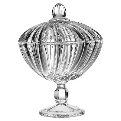 Buy Crystal Glass Sweet Chocolate Bowl With Stand Serving Dish Centerpiece With Lid • 104.90£
