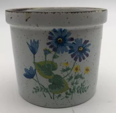 Buy Vintage 1970s Stoneware Flower Planter Wild Flowers Japan Speckled Drain Hole • 9.47£