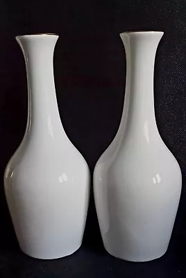 Buy 6.5  Pair Of Royal Doulton White Stem/bud Vases. • 19£