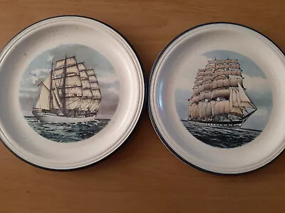 Buy Purbeck Pottery - 2 Collectors Plates With Sailing Ships • 20£