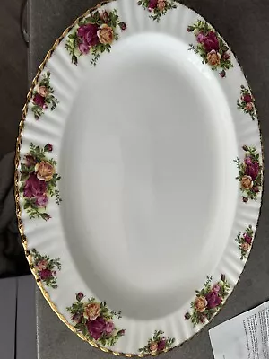 Buy Royal Albert 1962 Old Country Roses 13 1/2  Serving Platter Never Been Used • 35£