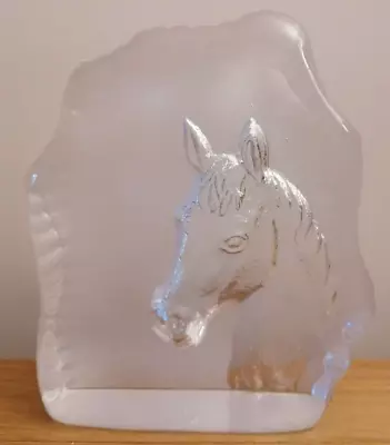 Buy Horse Head Glass Paperweight Ornament 5.5 H Animal Lead Crystal  Birthday Gift • 13.95£