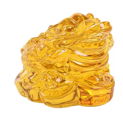 Buy Crystal Golden Toad Ornament Glass Large Money Statue Feng Shui • 9.99£