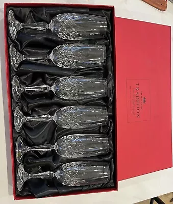 Buy Bohemia Lead Crystal Champagne Glasses X6 • 19.99£