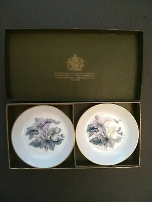 Buy 2 Beautiful Classic Royal Worcester English Fine Bone China C51 Saucer Plate • 23.70£