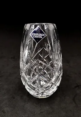 Buy Edinburgh Crystal Cut Glass Vase Small Size With Original Sticker 13 Cm (5.1 ) • 13.50£