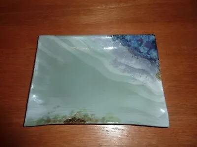 Buy Lovely Highland Stoneware Celadon Water Pattern Rectangle Plate Perfect Conditio • 39.99£