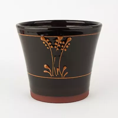 Buy Vintage Studio Art Pottery Wheat Slipware Planter Brown / Tan  12.5 Cm Tall • 24£