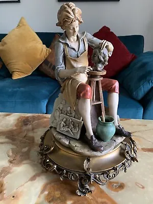 Buy Genuine Rare Luigi Giorgio Benacchio Figurine Triade Capodimonte “The Sculpture” • 125£