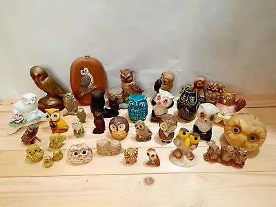 Buy Vintage Owl Ornaments Figurines X32 Job Lot • 29.99£