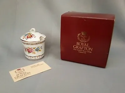 Buy Vintage Royal Grafton Malvern China Lidded Jam Jar/Pot - With Gift Tag And Box • 22.99£