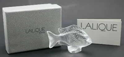Buy Beautiful LALIQUE Crystal France Clear DAMSEL FISH Art Glass Sculpture BOXED • 181.58£
