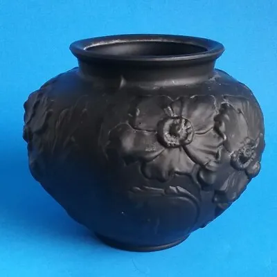 Buy Tiffin Black Amethyst Satin Glass Vase Poppies • 57.84£