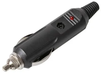 Buy 12V Male Car Cigarette Lighter Socket Plug Connector With Fuse & Red LED Solder • 2.79£