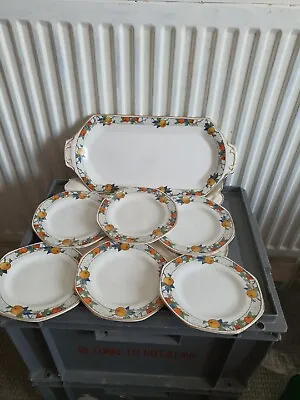 Buy Art Deco Solian Ware Soho Pottery  Lawleys Norfolk  Sandwich And Tea Plate Set • 12£