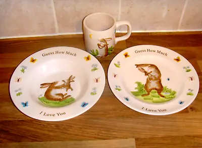 Buy Beswick Rabbit Nursery Set Plate Bowl Mug Guess How Much I Love You NEW & BOXED • 19.99£