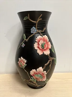 Buy Vintage 1930s Hankow Pattern Embossed Ceramic Pottery Vase ~ Made In England • 20£