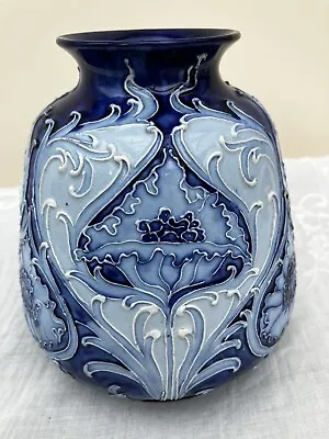 Buy Moorcoft James Macintyre Florian Ware Blue Cornflower Pottery Vase M.755 5 1/2  • 750£