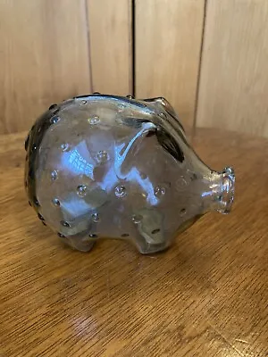 Buy Holmegaard Glass Piggy Bank Grey Vintage 1960s • 12£