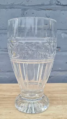 Buy Vintage High Quality Crystal Footed Vase - 8  Tall • 20£