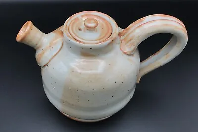 Buy Vintage Shino-ware Pottery Teapot -- Wood Fired -- Signed (Illegible) • 42.68£