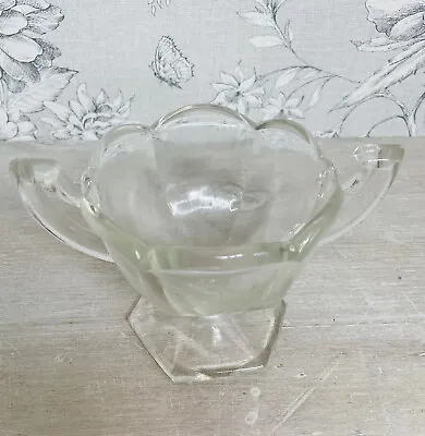 Buy Vtg Mini Glass Trophy  Vase Bowl Trinket Dish Wade Chippendale Style Clear • 8.89£