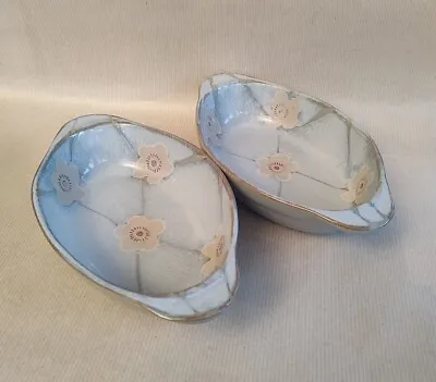 Buy 2 Denby Style Stoneware  Oven To Table Ware Blue Grey Flora Oval Serving Dishes  • 14£