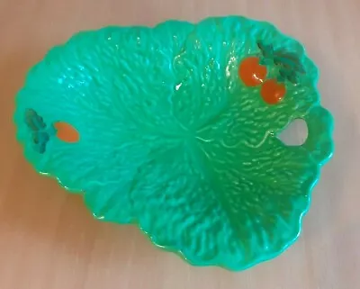 Buy Vintage Beswick Ware Lettuce Leaf Shaped Dish With Tomato Motif 9  • 9.95£