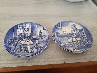 Buy 2X Old Chelsea Furnivals Ltd Vintage China Miniature Plates Antique • 12£