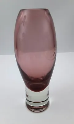 Buy Aimo Okkolin Riihimaen Lasi Art Glass Purple Amethyst Vase Signed 8  Finland • 46.33£