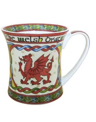 Buy WELSH DRAGON  BISTRO MUG ,”Wales Cwmru ” Celtic Weave Design Coffee Cup • 9.95£