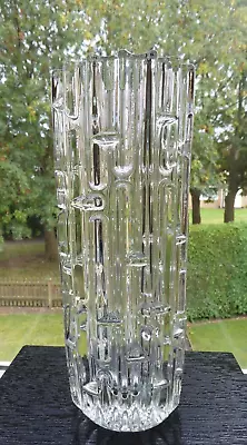 Buy Vintage Czech Bohemian Sklo Union Glass Maze Vase Frantisek Visner • 22£