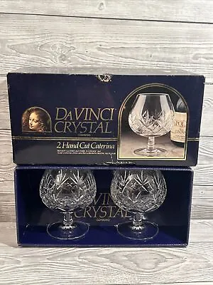 Buy Da Vinci Crystal Hand Cut Caterina Brandy Glasses 26cl - With Original Box. • 34£