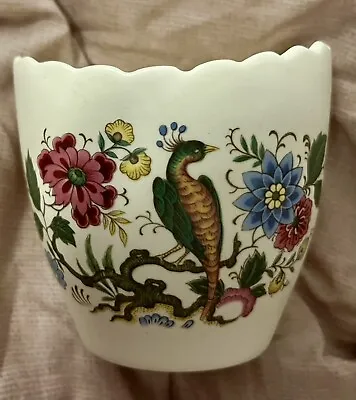 Buy Purbeck Ceramics Swanage Small Vase. Cream. Bird Of Paradise And Floral. • 10£