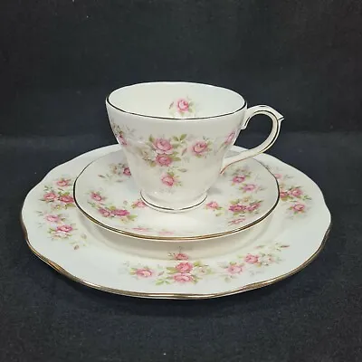 Buy Vintage Duchess England Bone China Trio - June Bouquet Pink Roses. Tea Cup Set  • 11.99£