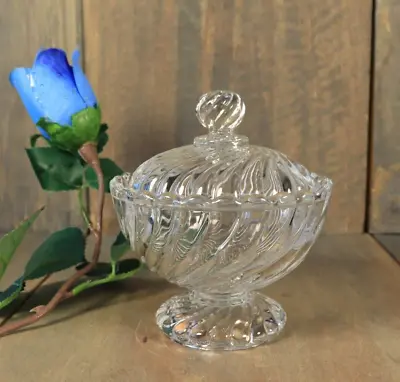 Buy Antique French BACCARAT Crystal Lidded Dish Compote Candy Jar Twisted Bamboo • 149.42£